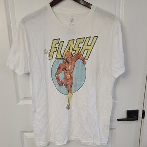 The Flash White Graphic Tee-100% Cotton